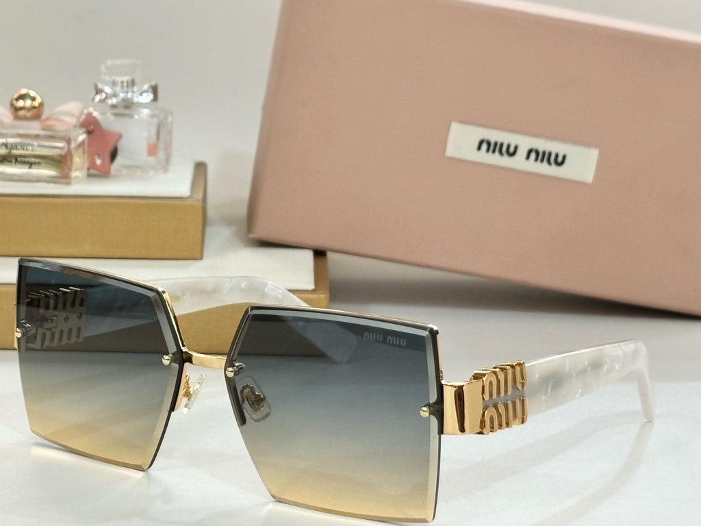 MIU MIU LOGO SQUARE SUNGLASSES MU117AV IN ACETATE