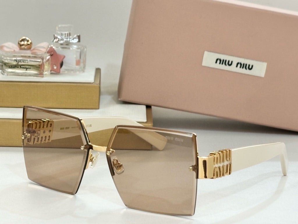 MIU MIU LOGO SQUARE SUNGLASSES MU117AV IN ACETATE