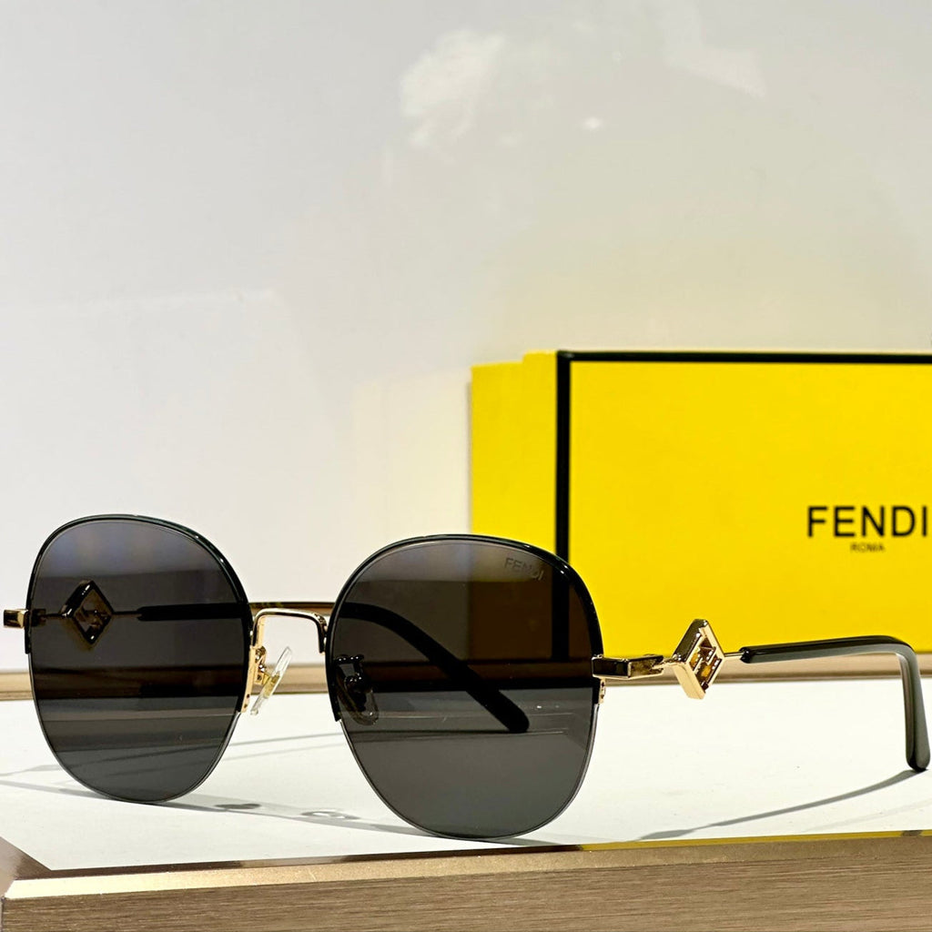 FENDI TRAVEL ROUND FRAME SUNGLASSES FD8136 IN METAL