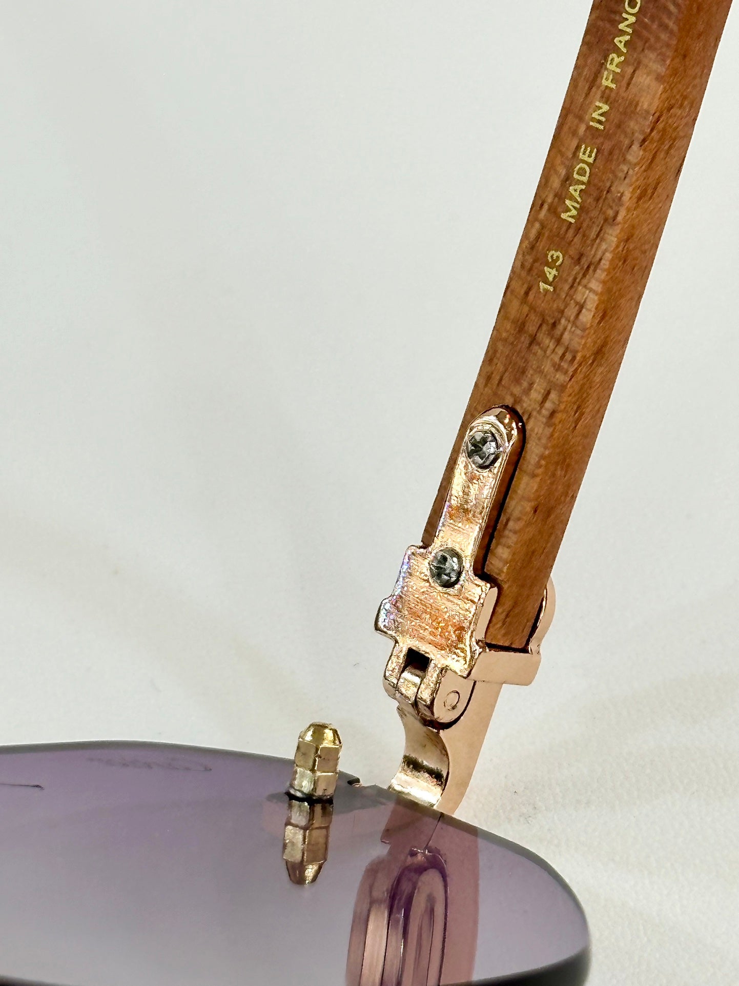 CARTIER PREMIÈRE GEOMETRIC FRAME SUNGLASSES CT0621S IN METAL AND WOODEN