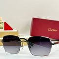 CARTIER SANTOS SQUARE FRAME SUNGLASSES 530303 IN METAL