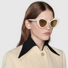 GUCCI CRYSTAL STUDDED CAT EYE FRAME SUNGLASSES GG1095S IN ACETATE