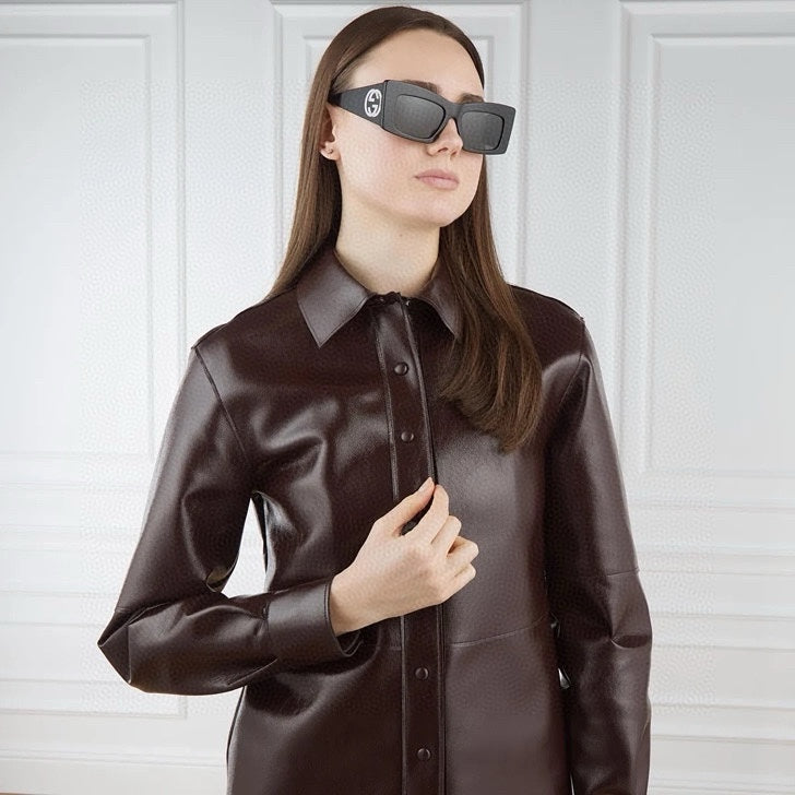 GUCCI RECTANGULAR FRAME SUNGLASSES GG1842S IN ACETATE