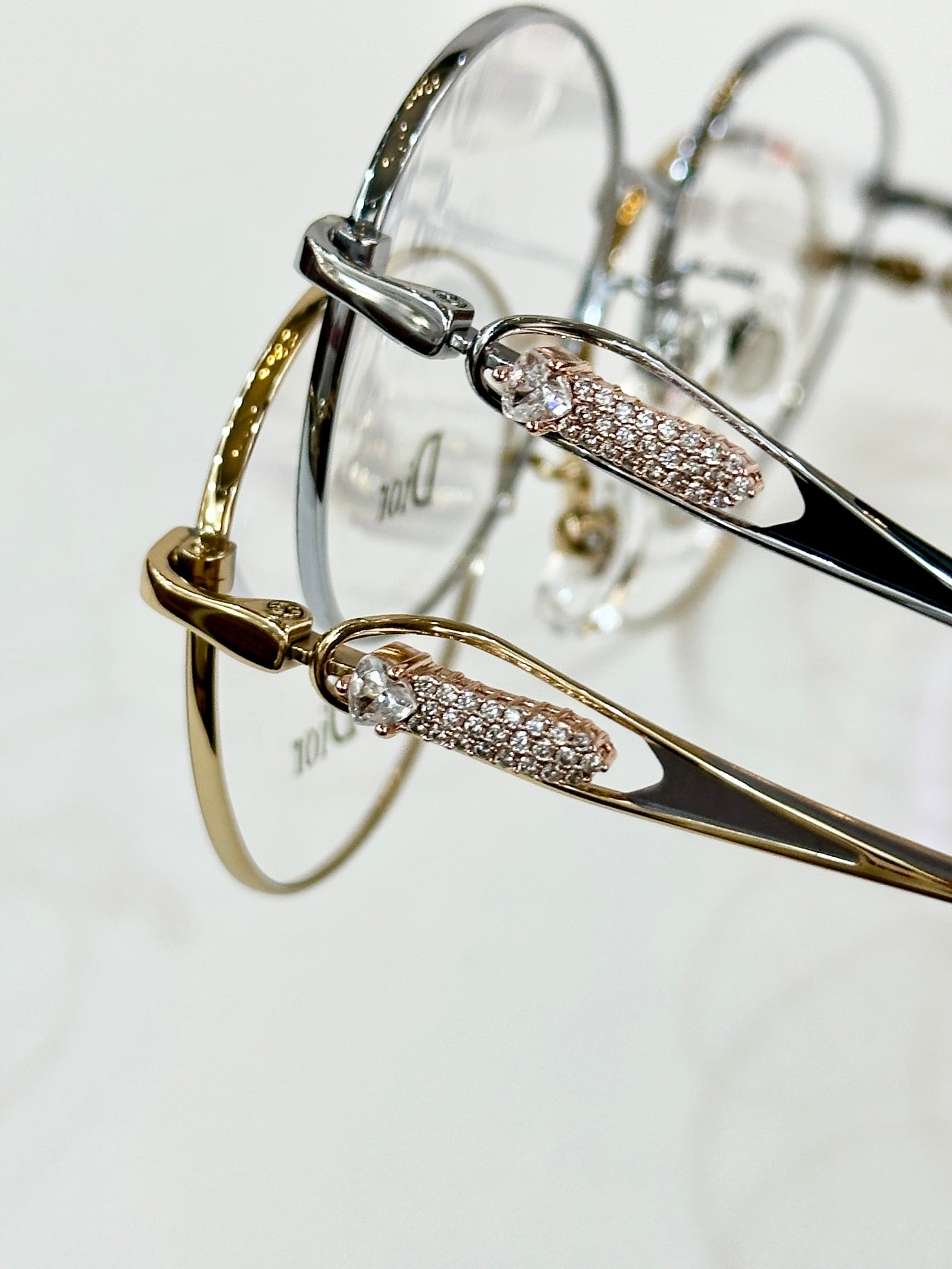 DIOR MONTAIGNE SUNGLASSES CD 0269/S IN TITANE EMBELLISHES STONES
