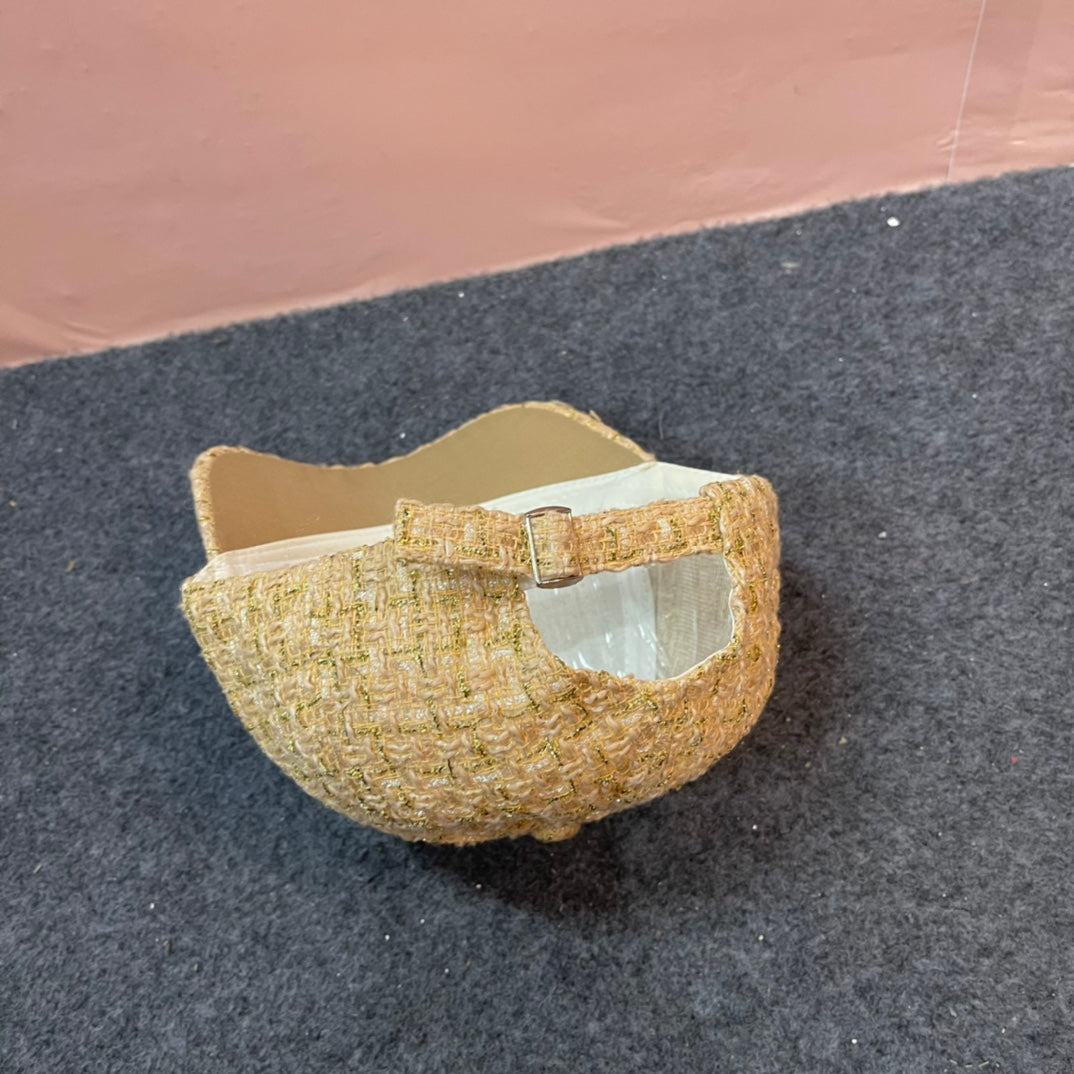 MONCLER BASEBALL CAP IN SAND YELLOW TWEED 437708