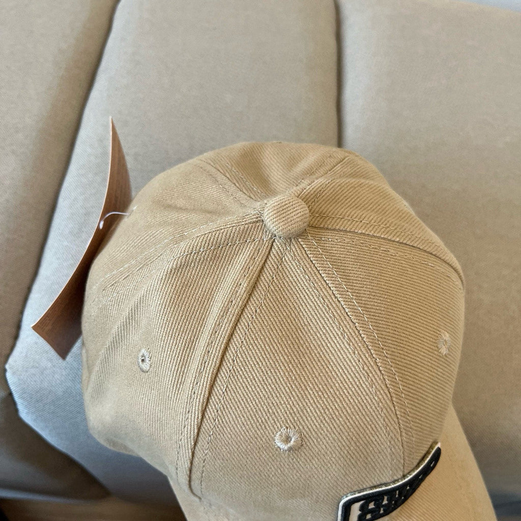 MIU MIU MM BASEBALL CAP IN BEIGE KHAKI FABRIC STYLE 3