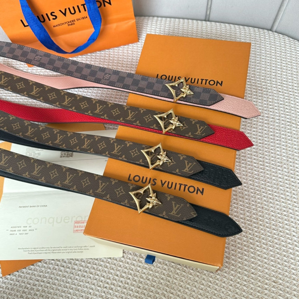 LOUIS VUITTON LV FLOWERGRAM 30MM REVERSIBLE BELT IN BLACK EMBOSSED CALFSKIN GOLD HARDWARE