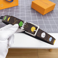 LOUIS VUITTON LV Bloom 30mm Mutilcolor Belt Silver Buckle Black Brown Leather