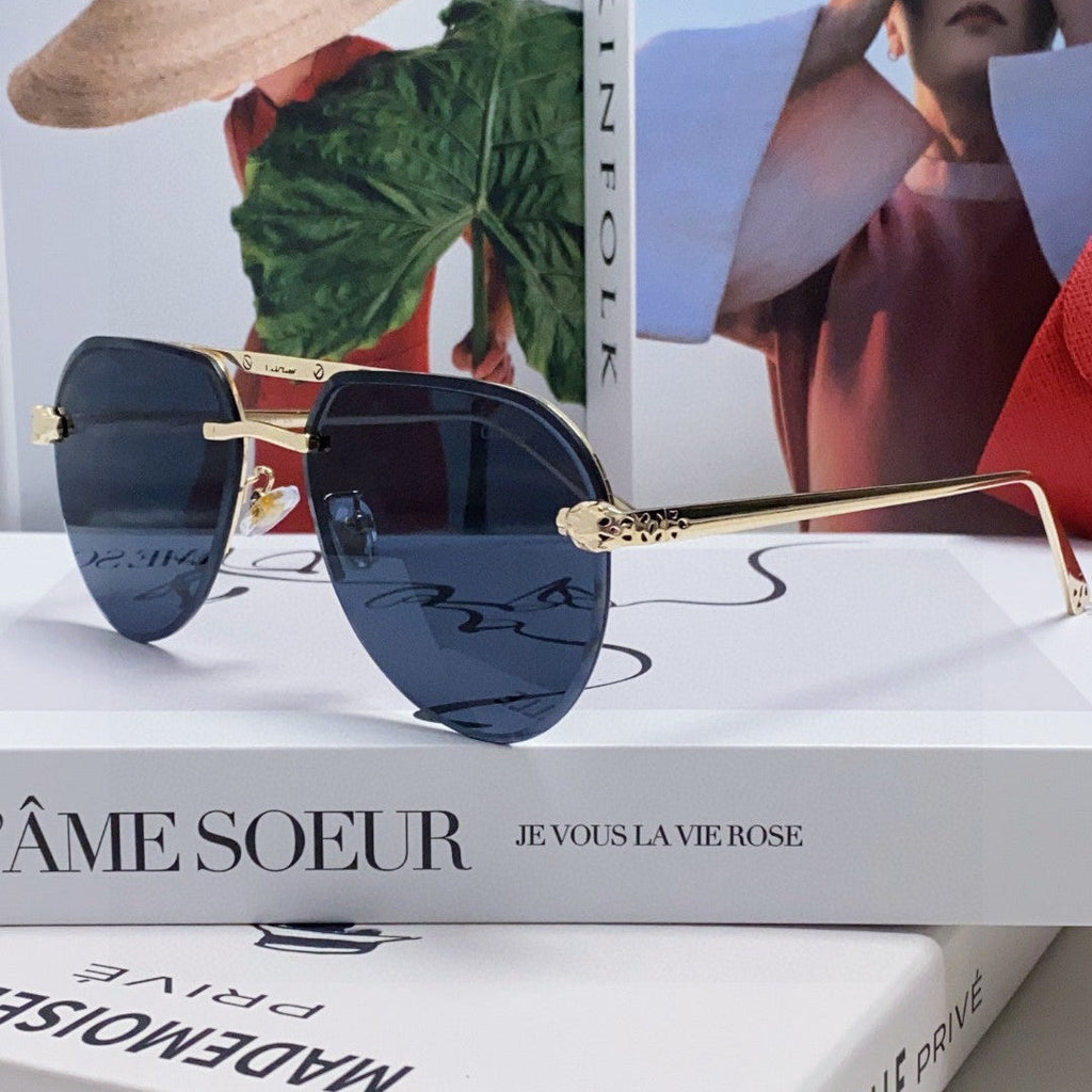 CARTIER PANTHÈRE AVIATOR FRAME SUNGLASSES 562065 IN METAL