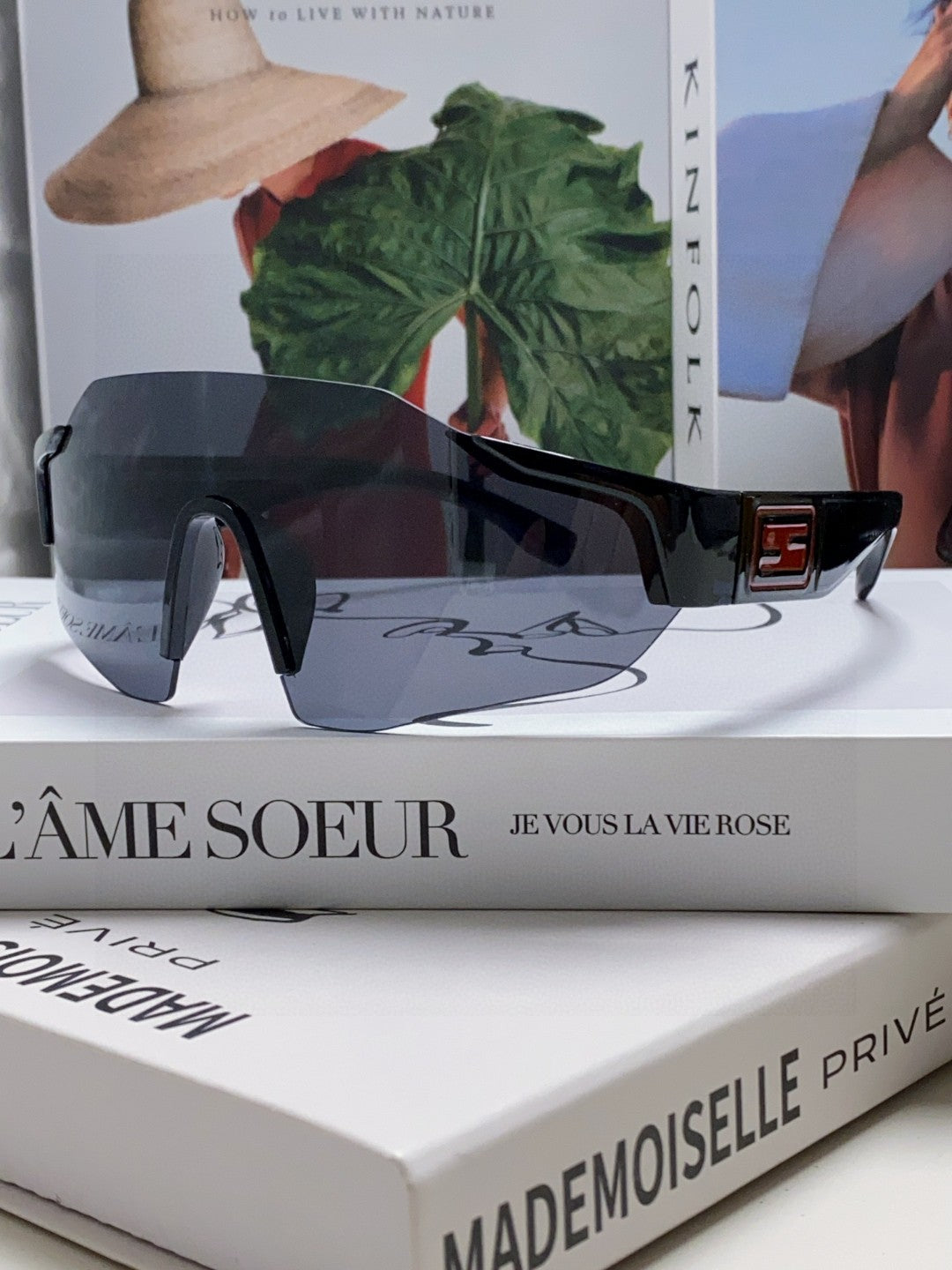 FENDI FF SQUARED VISOR FRAME SUNGLASSES 557144 IN ACETATE