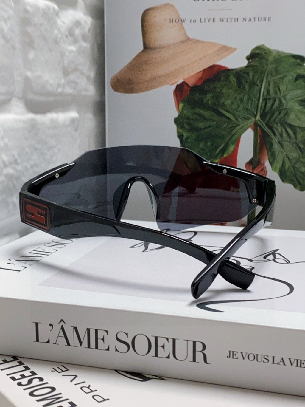 FENDI FF SQUARED VISOR FRAME SUNGLASSES 557144 IN ACETATE