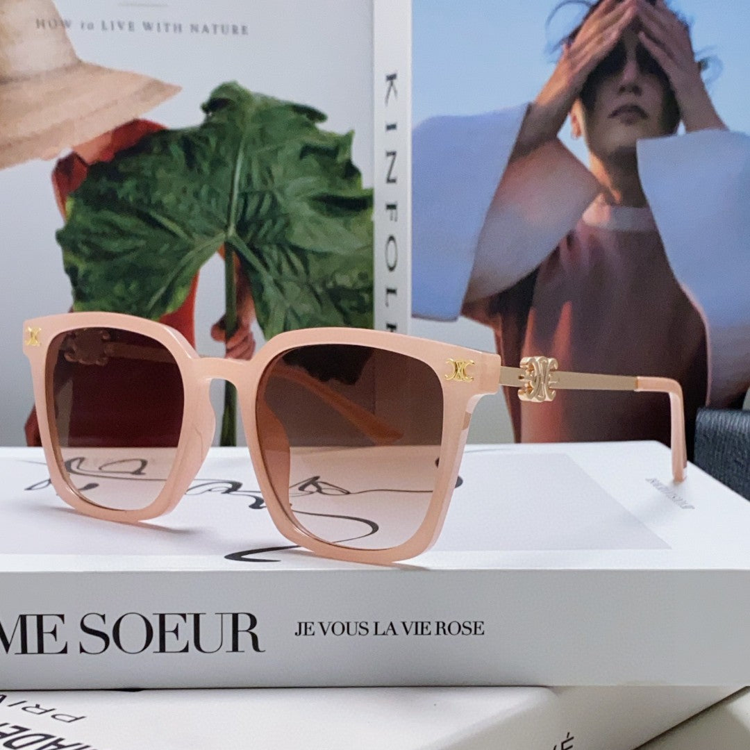 CELINE TRIOMPHE SUNGLASSES 497815 IN PINK CLEAR METAL