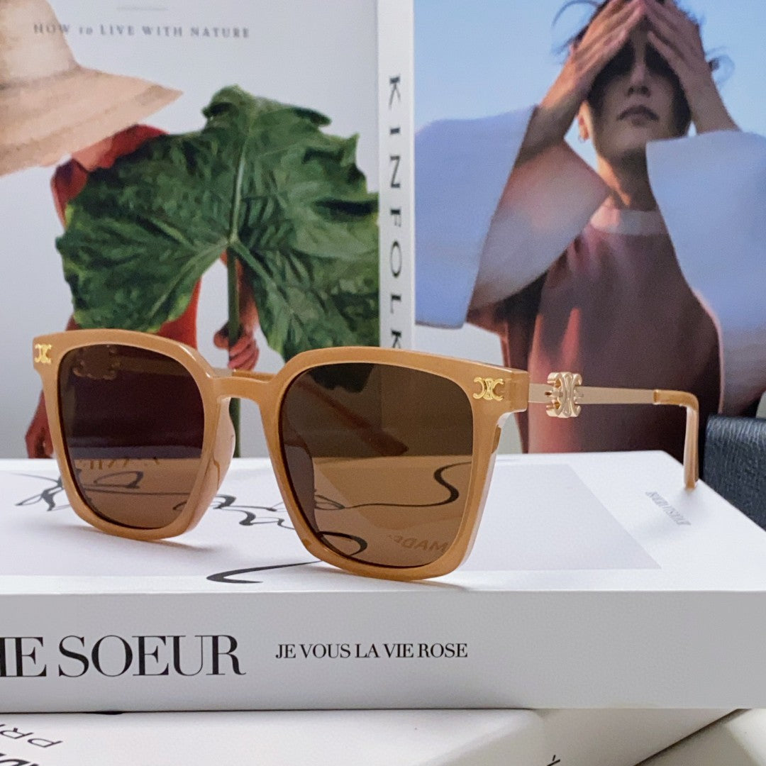 CELINE TRIOMPHE SUNGLASSES 497816 IN NUDE METAL