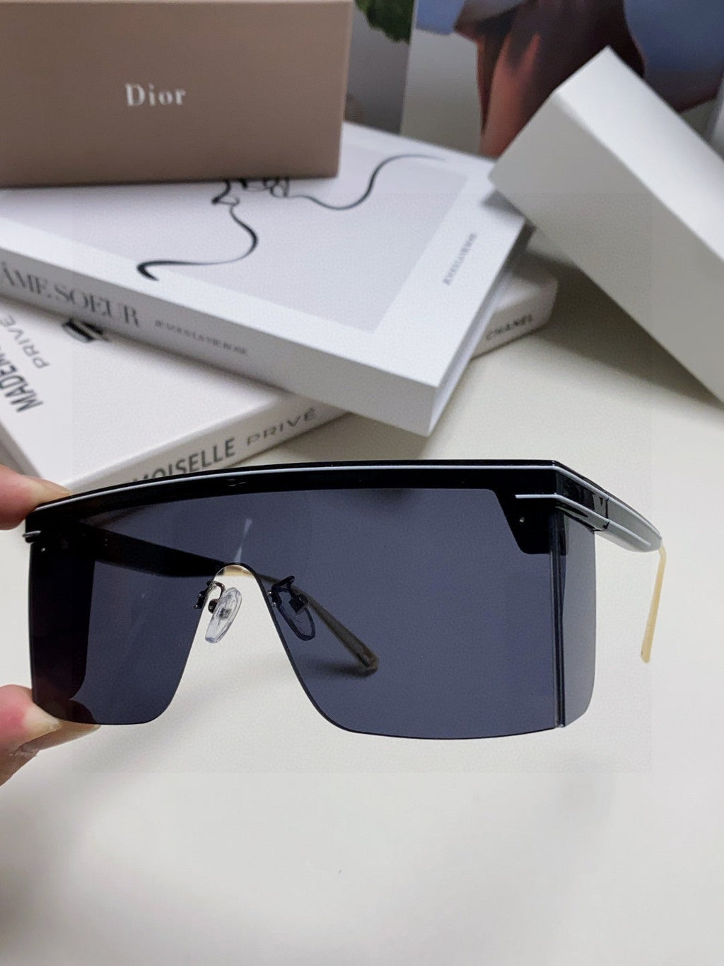DIOR SUNGLASSES CLUB M1U 566689 IN BLACK ACETATE