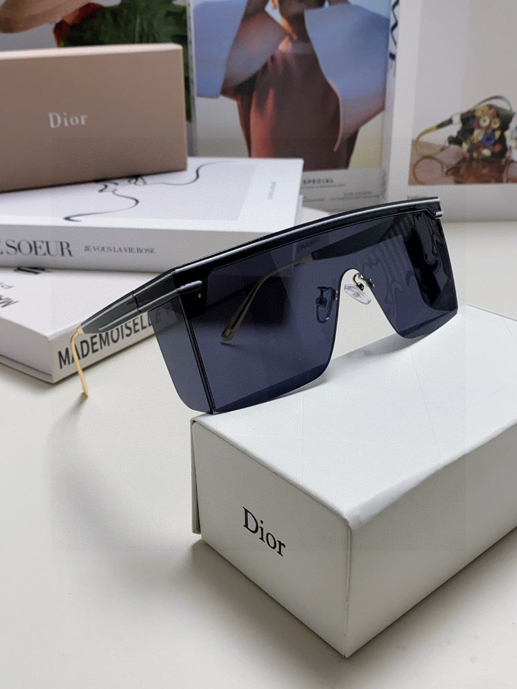 DIOR SUNGLASSES CLUB M1U 566689 IN BLACK ACETATE