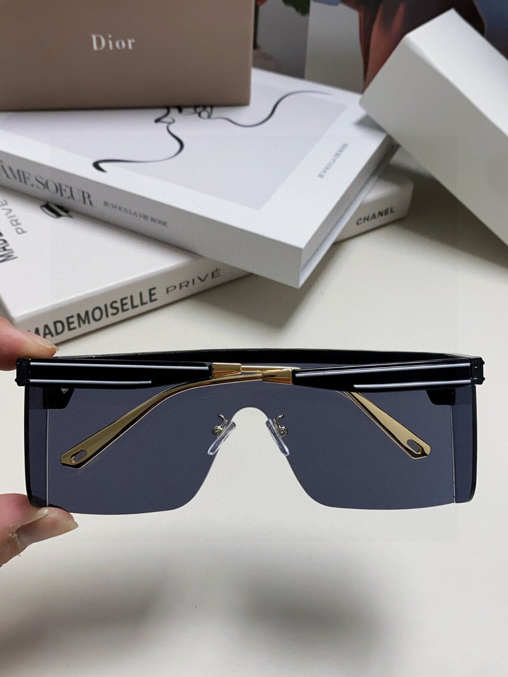 DIOR SUNGLASSES CLUB M1U 566689 IN BLACK ACETATE