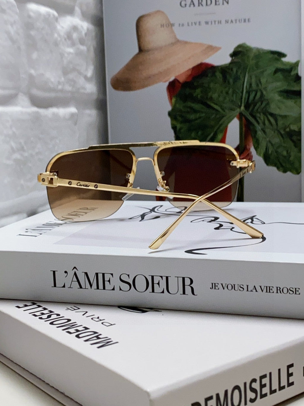 CARTIER PANTHÈRE SQUARE FRAME SUNGLASSES 543534 IN METAL