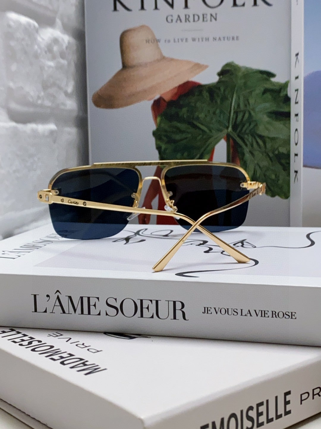 CARTIER PANTHÈRE SQUARE FRAME SUNGLASSES 543534 IN METAL