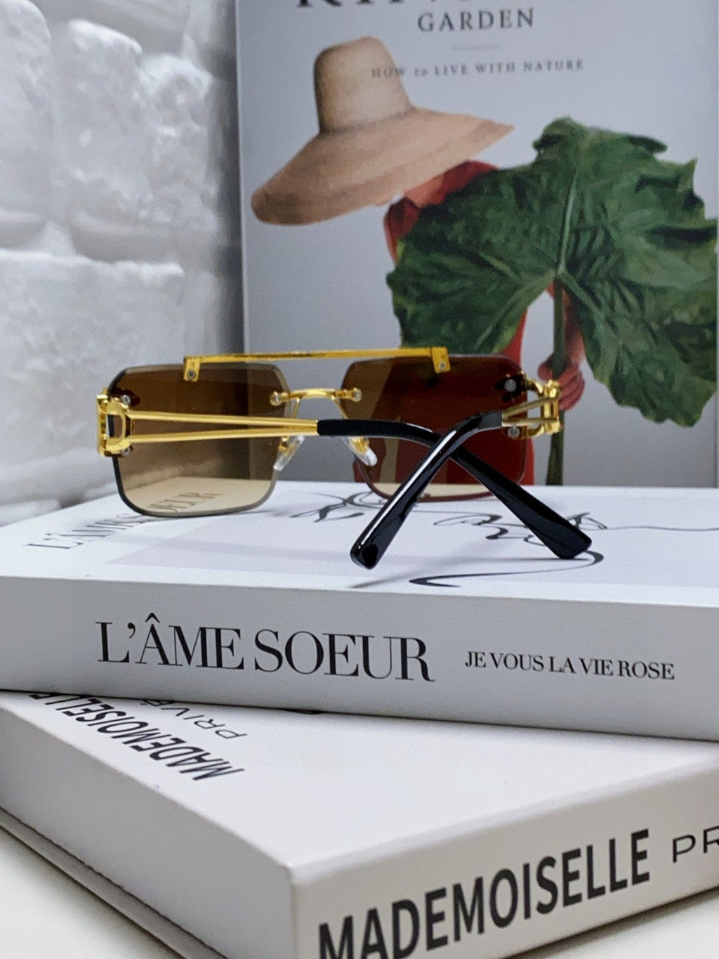 CARTIER PANTHÈRE RIMLESS RECTANGULAR FRAME SUNGLASSES 543542 IN METAL