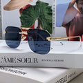 CARTIER PANTHÈRE RIMLESS RECTANGULAR FRAME SUNGLASSES 543546 IN METAL