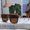 LOUIS VUITTON MASCOT PILOT SQUARE SUNGLASSES 581376 IN HAVANA ACETATE GOLD METAL