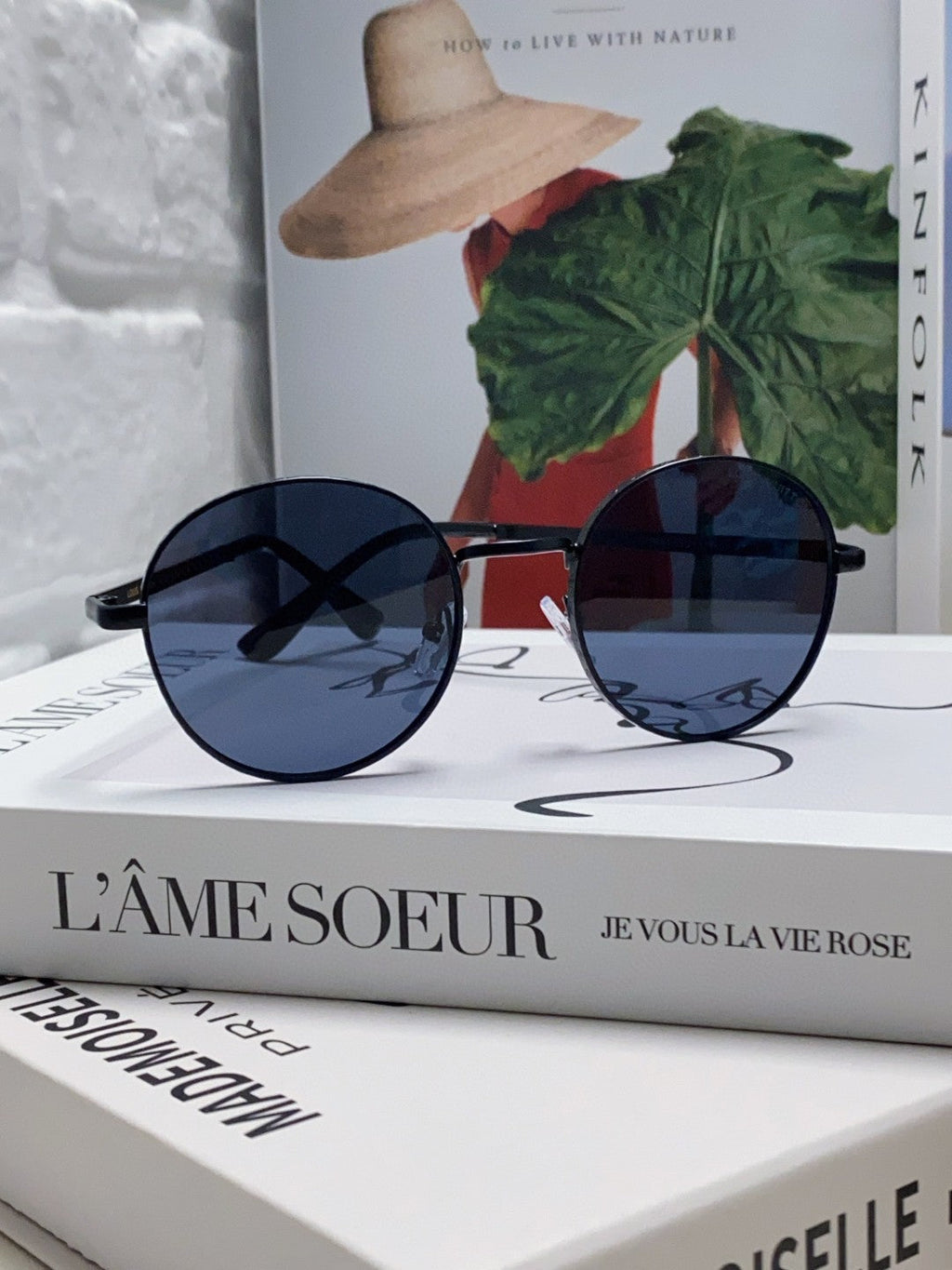 LOUIS VUITTON SIGNATURE ROUND SUNGLASSES 581383 IN BLACK METAL
