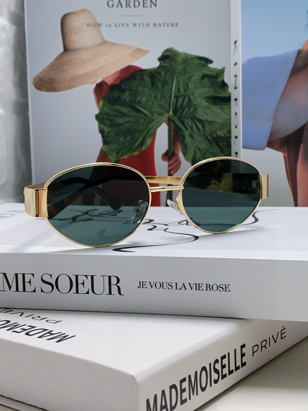 CELINE TRIOMPHE SUNGLASSES 548596 IN METAL BLACK LENSES