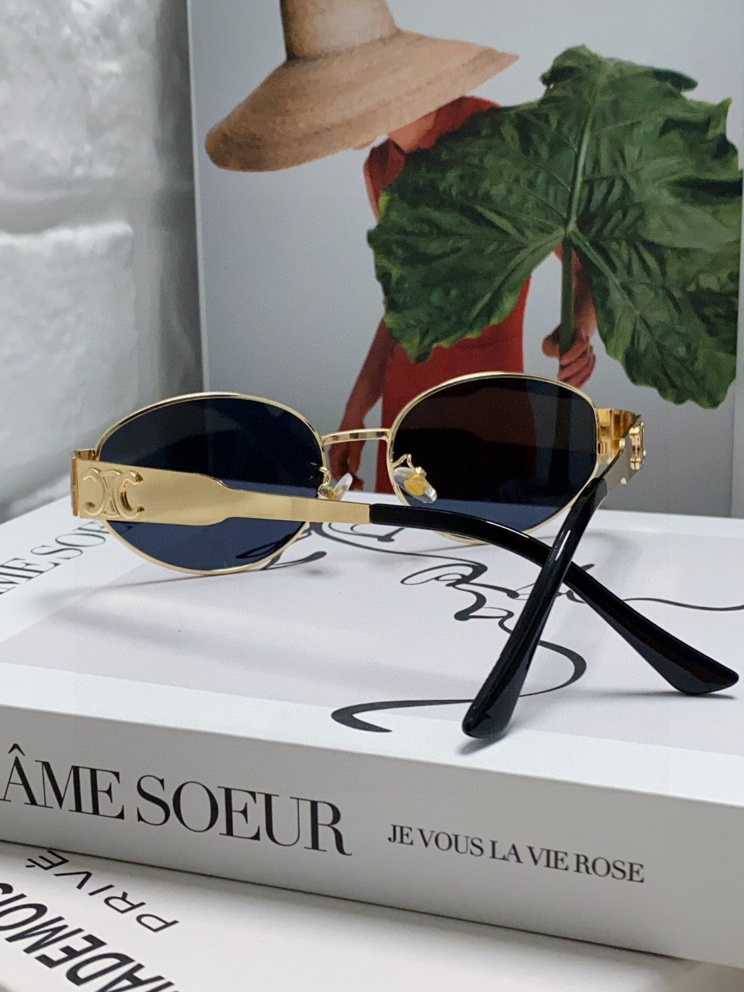 CELINE TRIOMPHE SUNGLASSES 548598 IN METAL