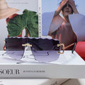 CARTIER RIMLESS NAVIGATOR FRAME SUNGLASSES 548665 IN METAL