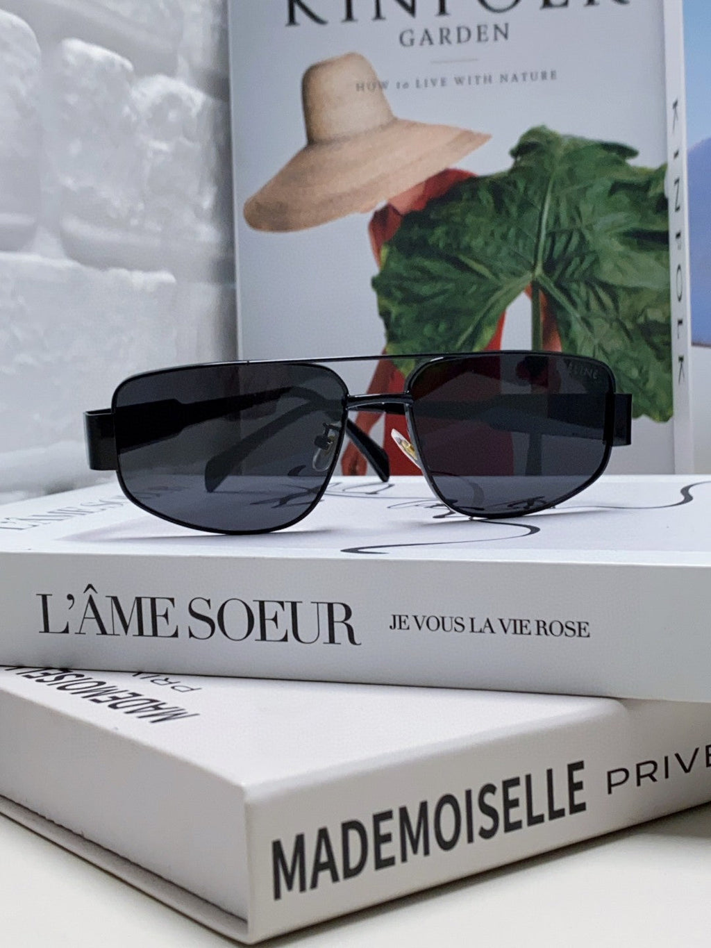 CELINE TRIOMPHE SUNGLASSES 512996 IN BLACK METAL