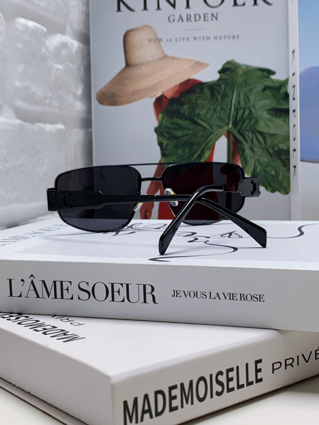 CELINE TRIOMPHE SUNGLASSES 512996 IN BLACK METAL