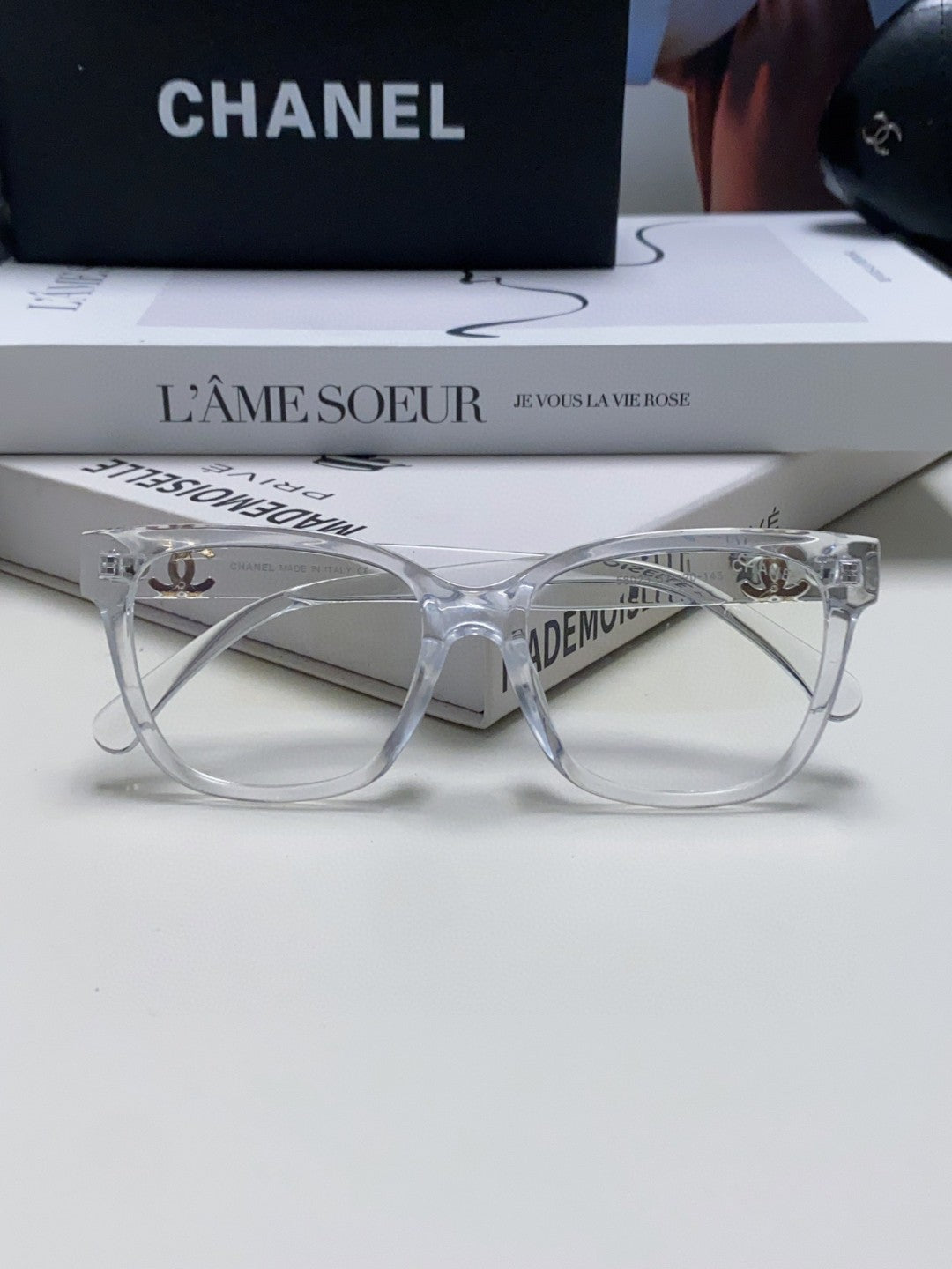 CHANEL SQUARE SUNGLASSES 632887 IN CLEAR ACETATE