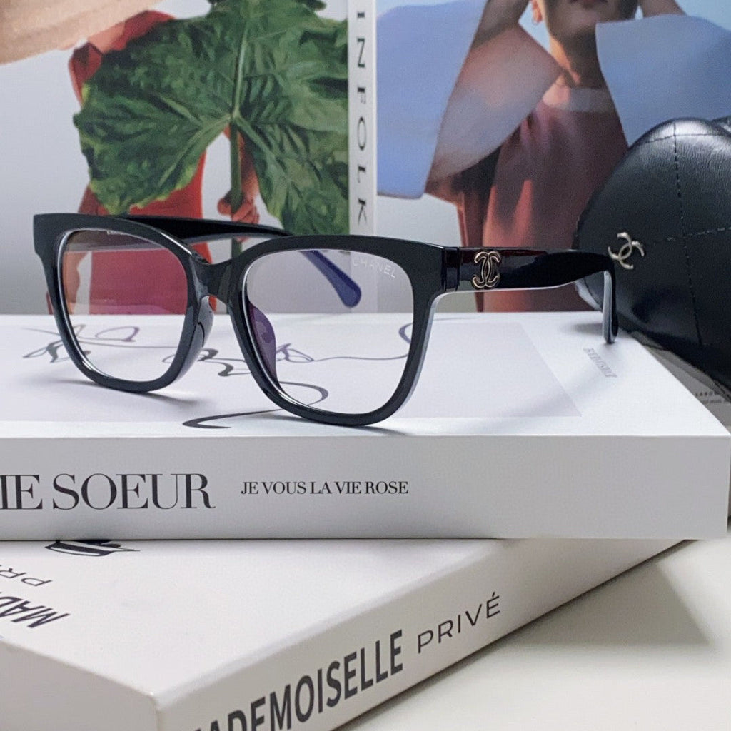 CHANEL SQUARE SUNGLASSES 632890 IN BLACK ACETATE