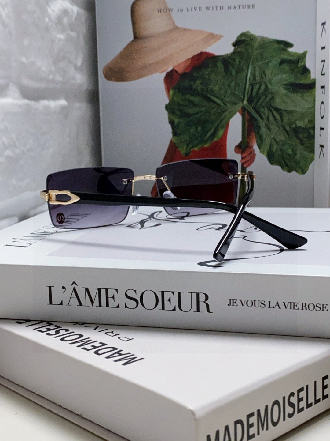CARTIER RECTANGULAR FRAME SUNGLASSES 555890 IN METAL AND ACETATE