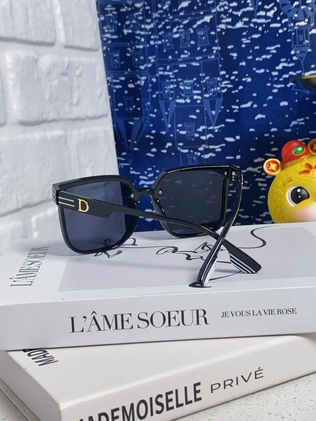 DIOR MONTAIGNE SUNGLASSES 560862 IN BLACK ACETATE