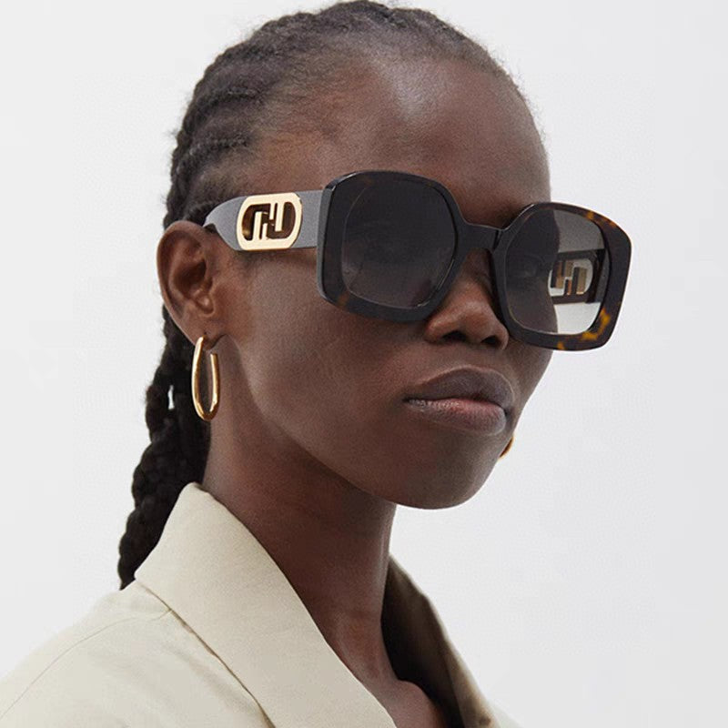 FENDI OVERSIZES FF DIAMONDS SQUARE SUNGLASSES 563315 IN ACETATE