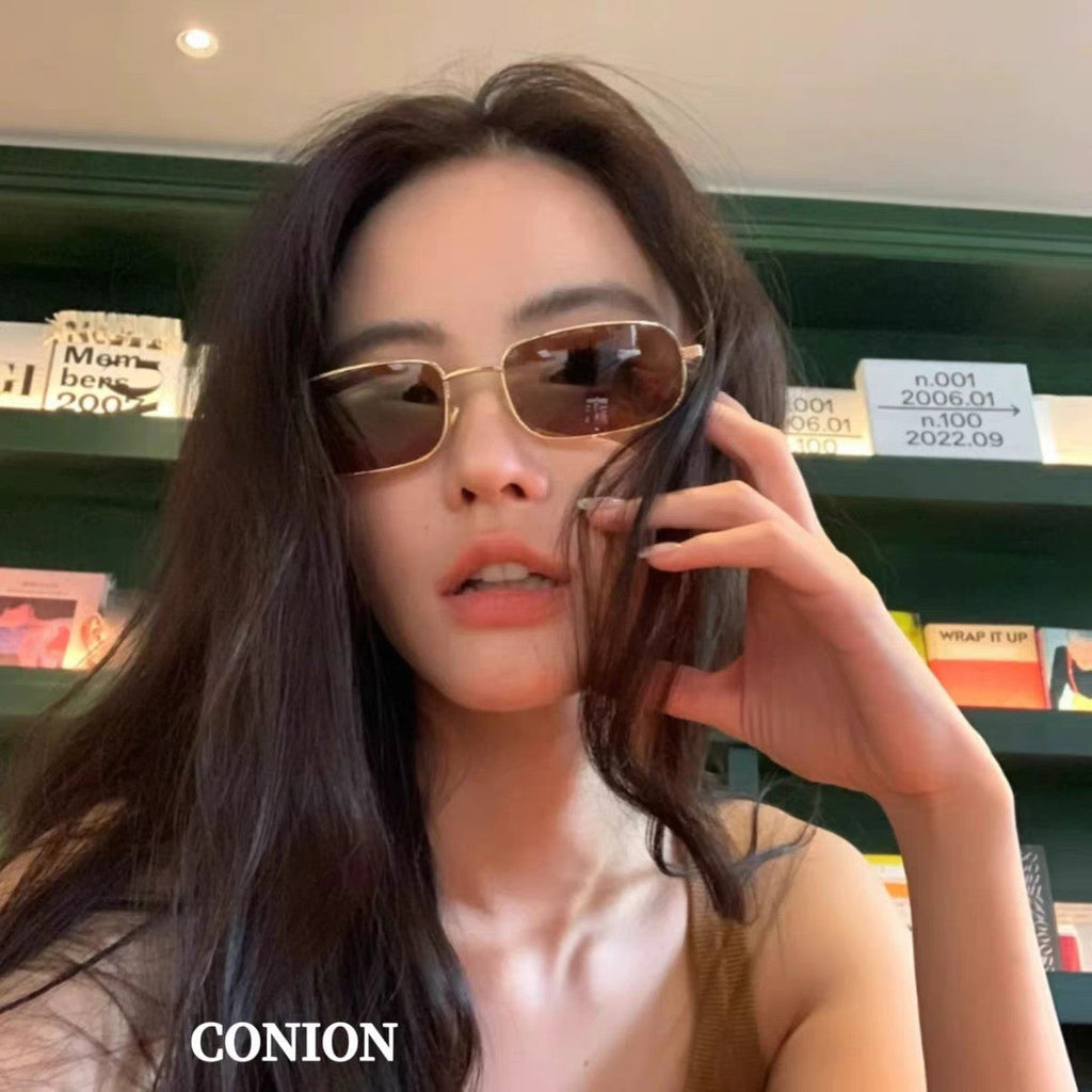 GUCCI RECTANGULAR FRAME SUNGLASSES GG1457S IN METAL