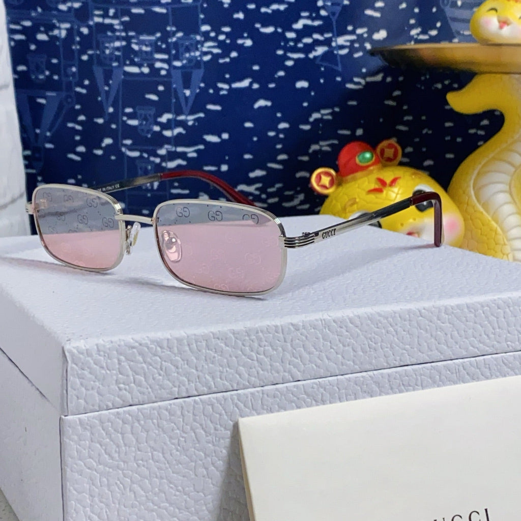 GUCCI RECTANGULAR FRAME SUNGLASSES GG1457S IN METAL