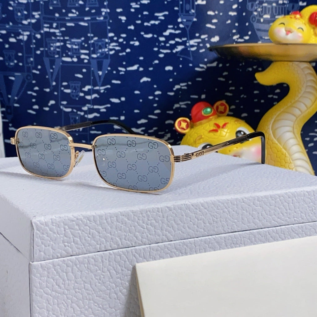 GUCCI RECTANGULAR FRAME SUNGLASSES GG1457S IN METAL