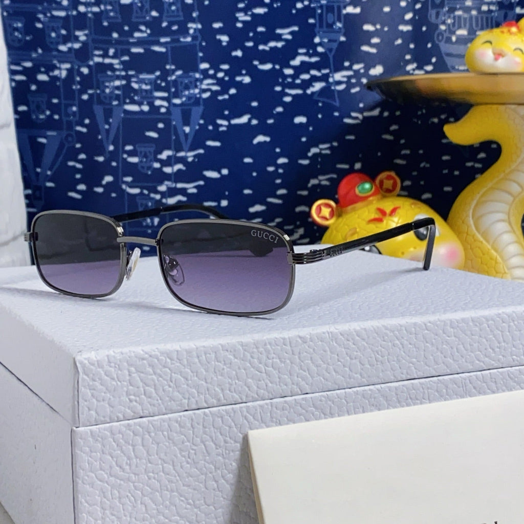 GUCCI RECTANGULAR FRAME SUNGLASSES GG1457S IN METAL