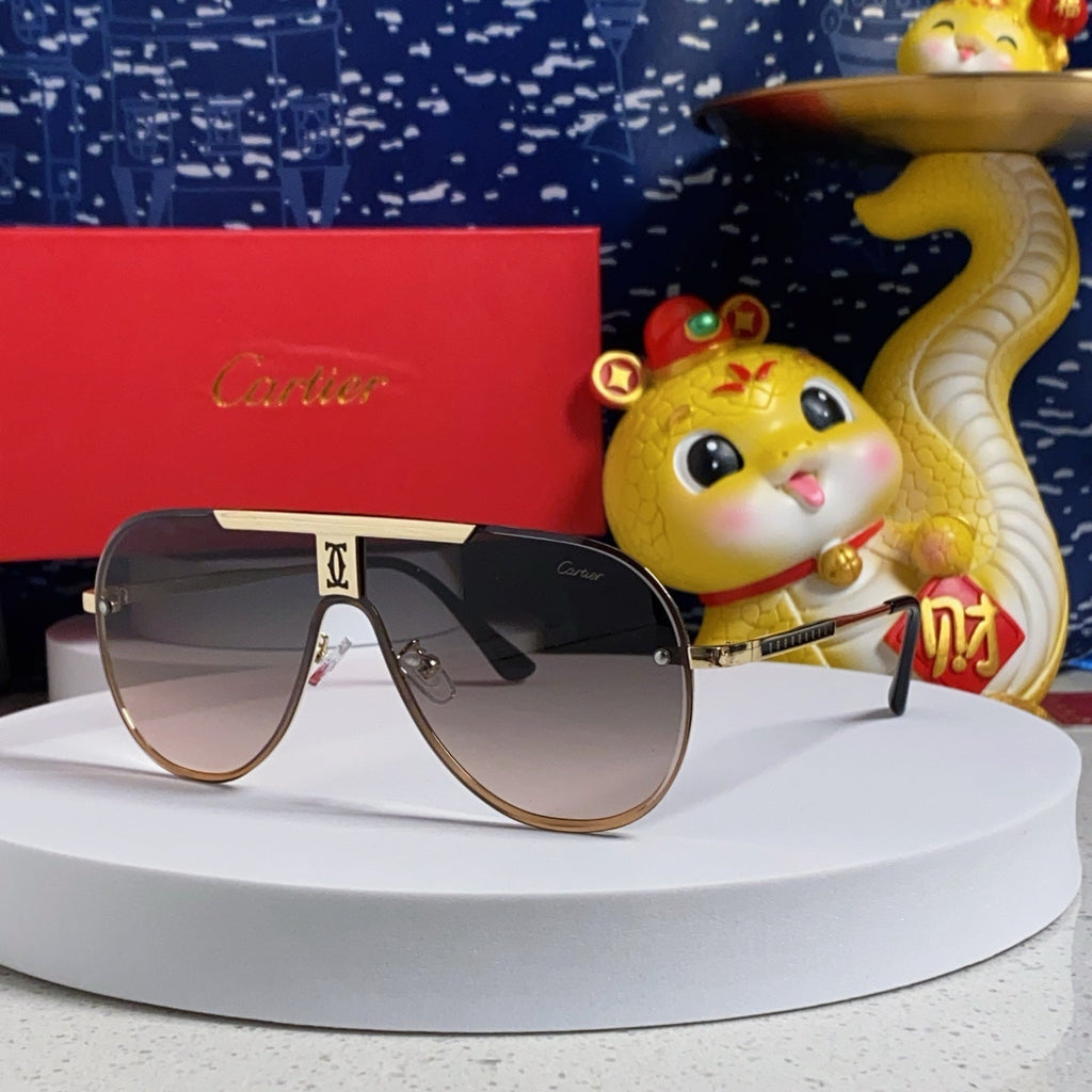 CARTIER SIGNATURE AVIATOR FRAME SUNGLASSES 563238 IN METAL