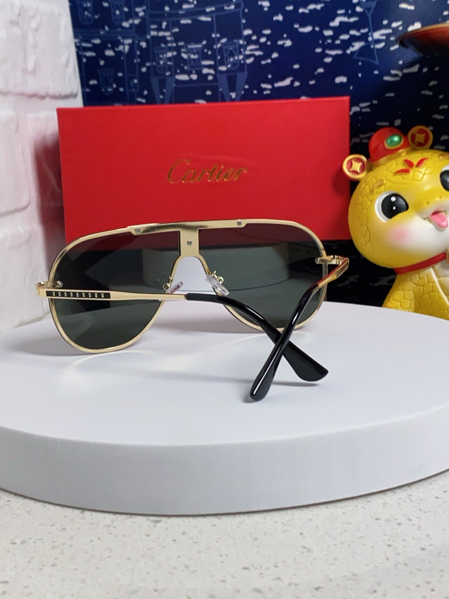 CARTIER SIGNATURE AVIATOR FRAME SUNGLASSES 563238 IN METAL
