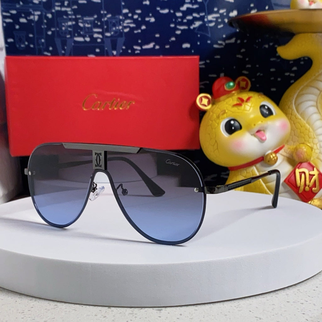 CARTIER SIGNATURE AVIATOR FRAME SUNGLASSES 563238 IN METAL