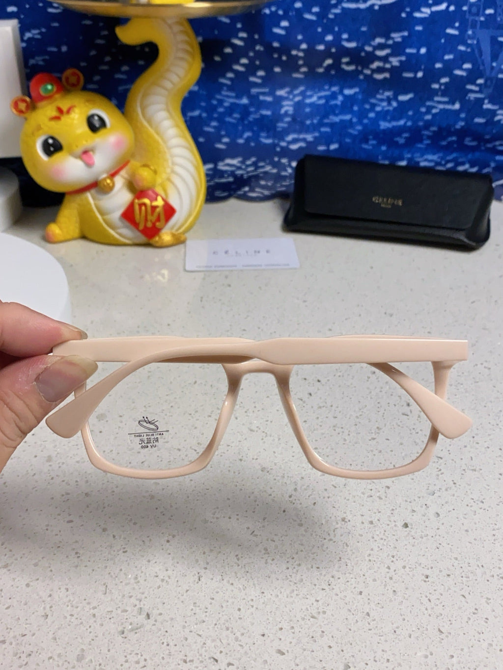 CELINE TRIOMPHE SUNGLASSES 563252 IN NUDE ACETATE