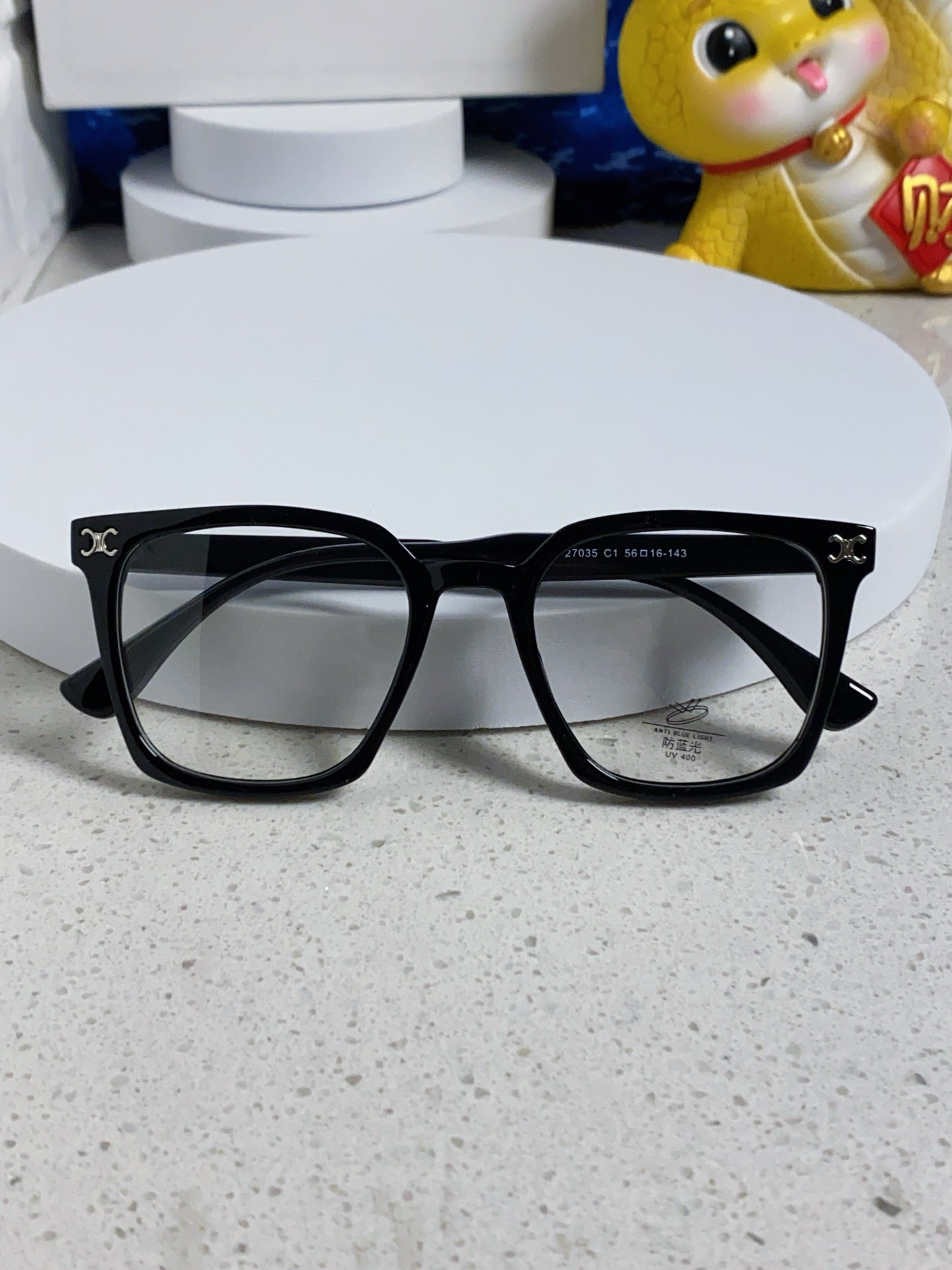 CELINE TRIOMPHE SUNGLASSES 563256 IN BLACK ACETATE