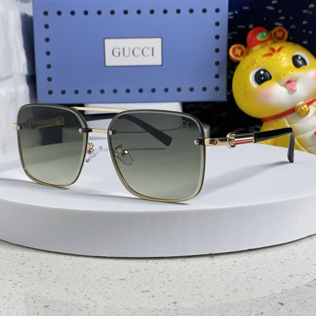 GUCCI SQUARE FRAME SUNGLASSES 563175 IN METAL