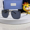 GUCCI SQUARE FRAME SUNGLASSES 563175 IN METAL