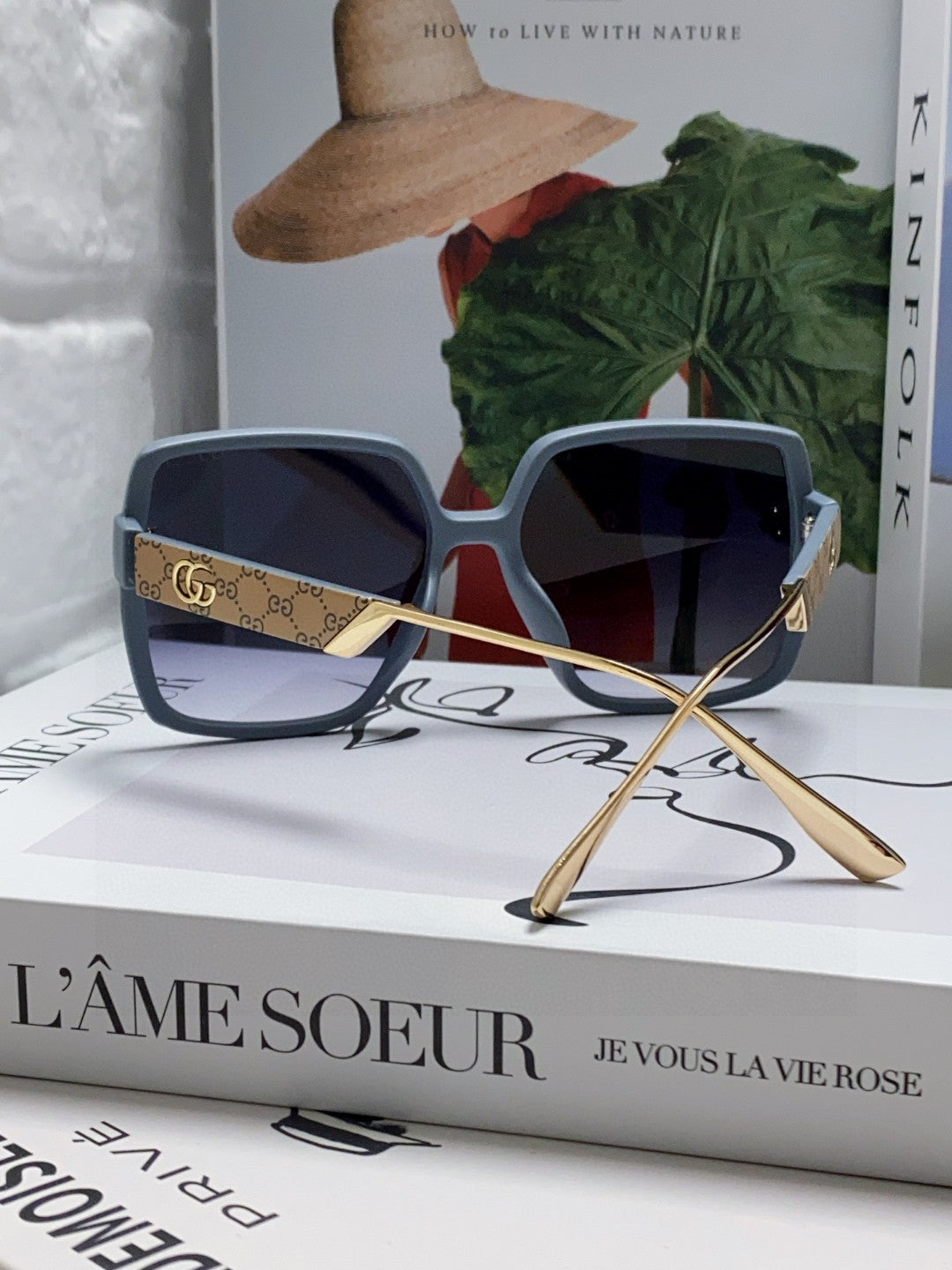 GUCCI SQUARE FRAME SUNGLASSES 567447 IN ACETATE