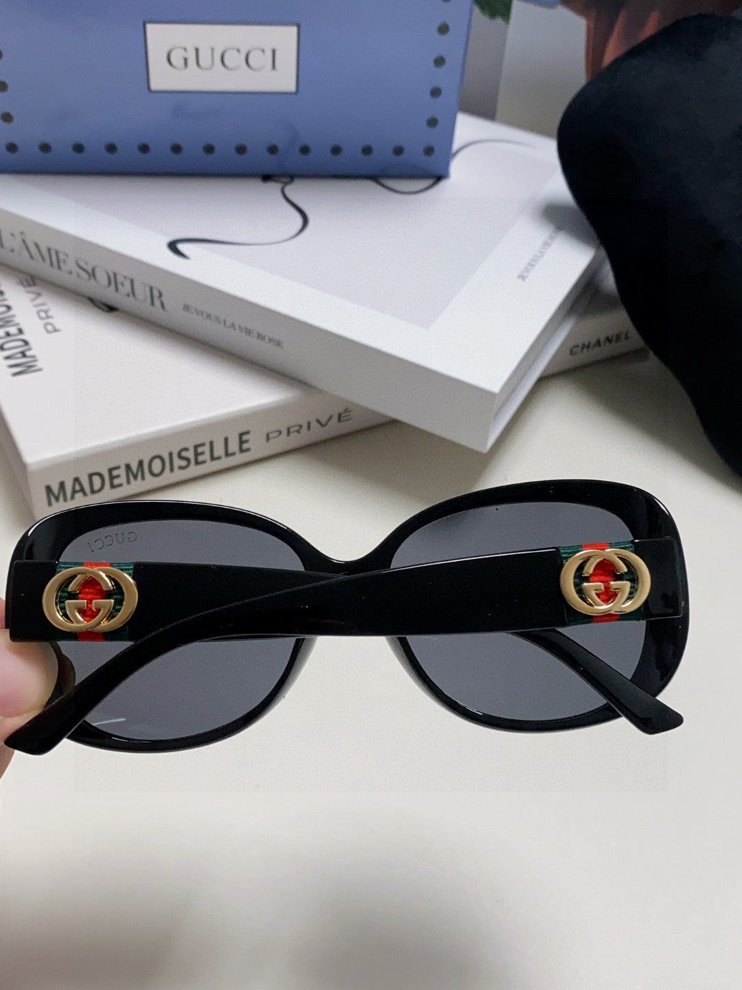 GUCCI ROUND FRAME SUNGLASSES 567450 IN ACETATE