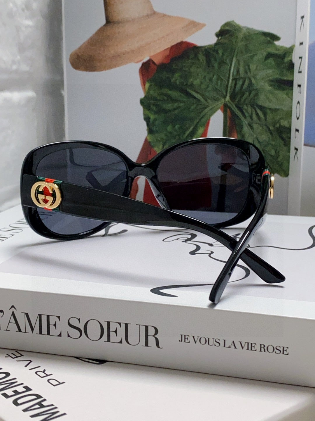 GUCCI ROUND FRAME SUNGLASSES 567450 IN ACETATE